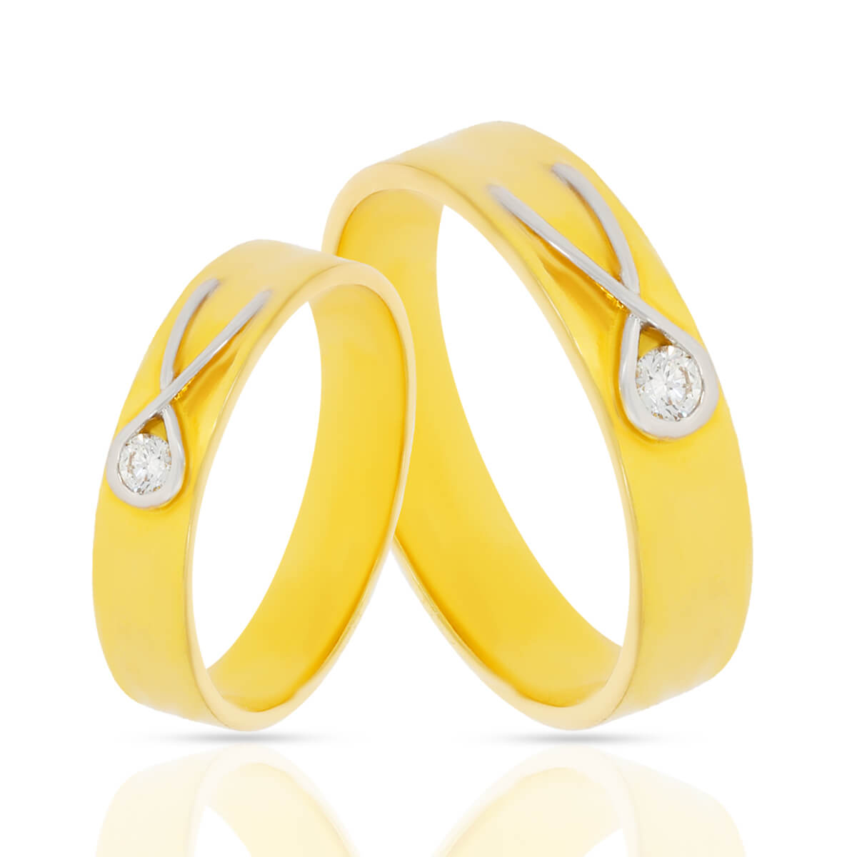 Gleaming Grace Diamond Couple Band