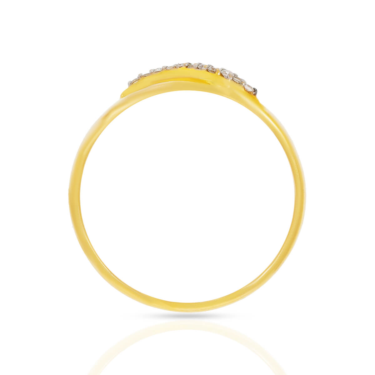 Golden Swirl Diamond Couple Band