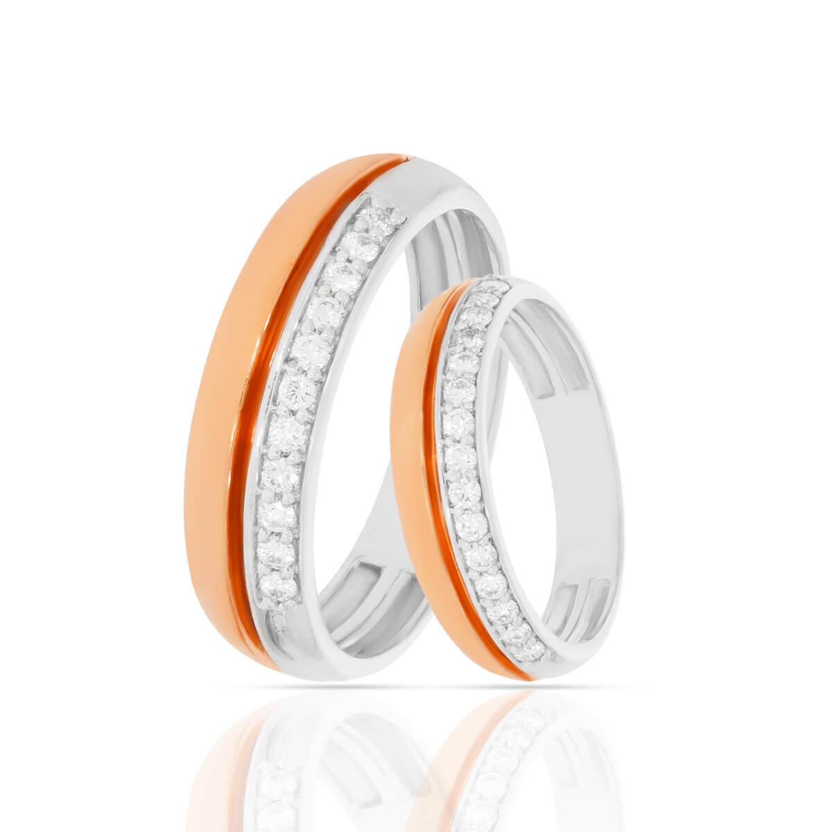 Refined Dazzle Diamond Couple Band