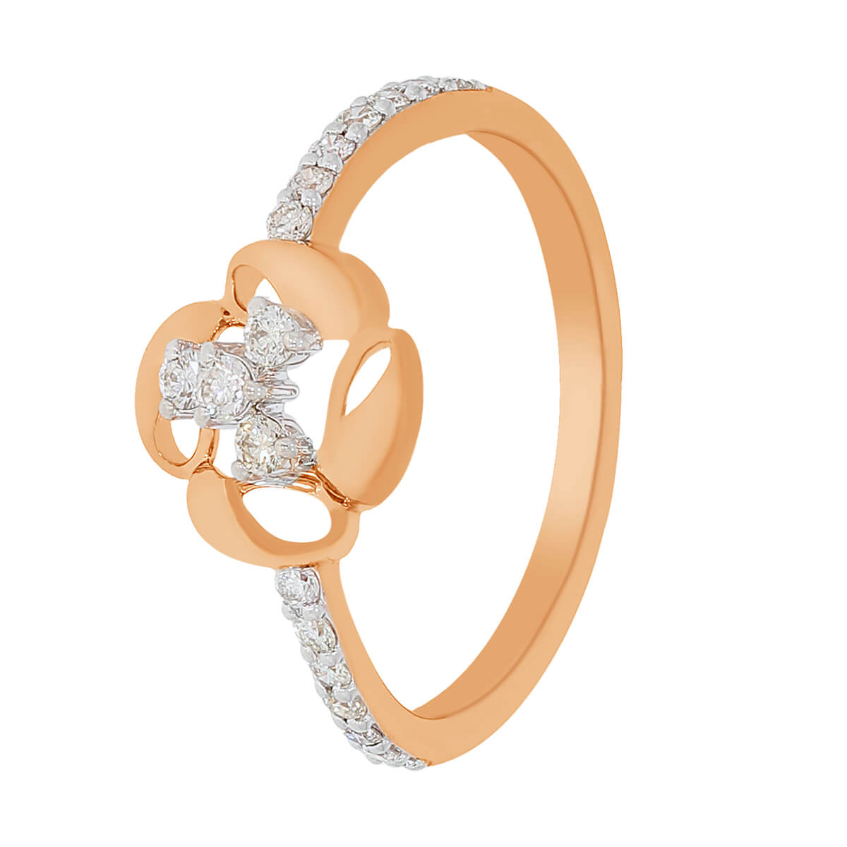 Charming Clover Diamond Ring for Women