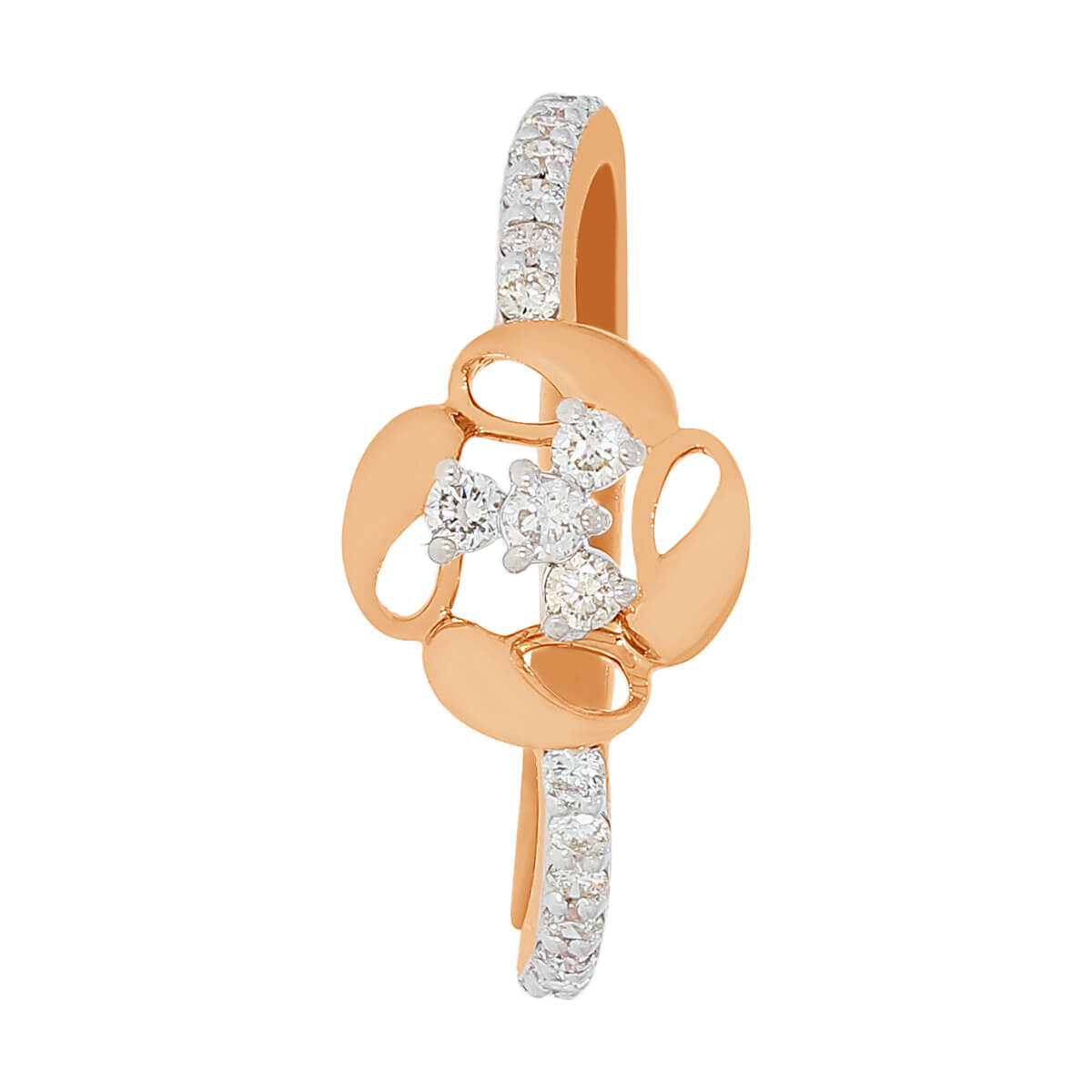 Charming Clover Diamond Ring for Women