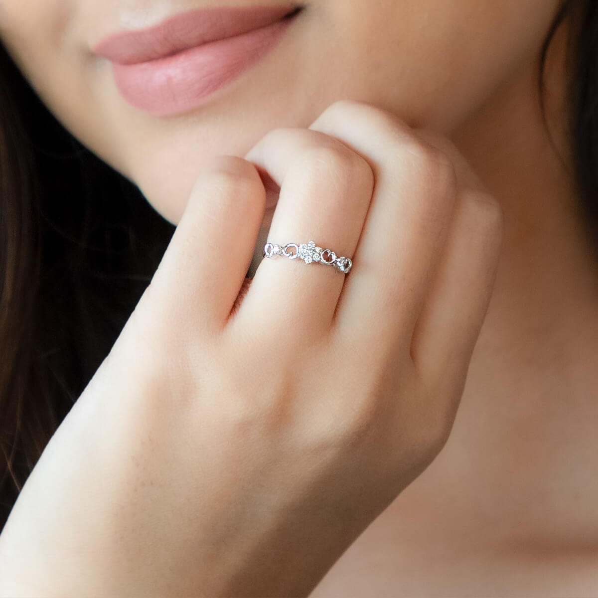 Soft Shimmer Diamond Women Ring