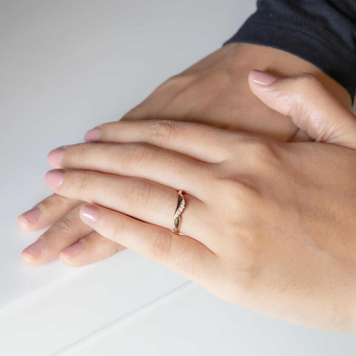 Modern Twirl Diamond Ring for Women