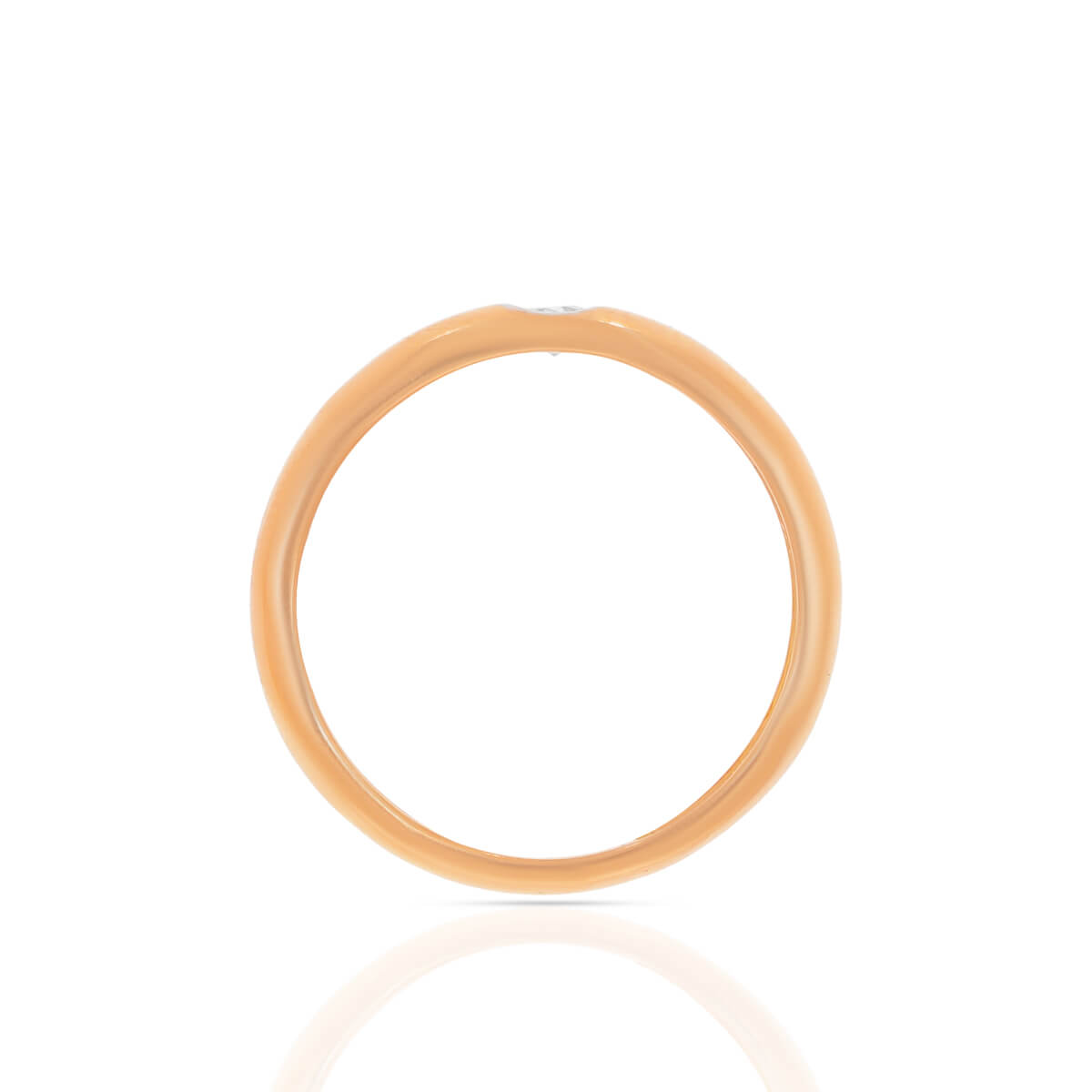 Rosy Elegance Diamond Couple Band