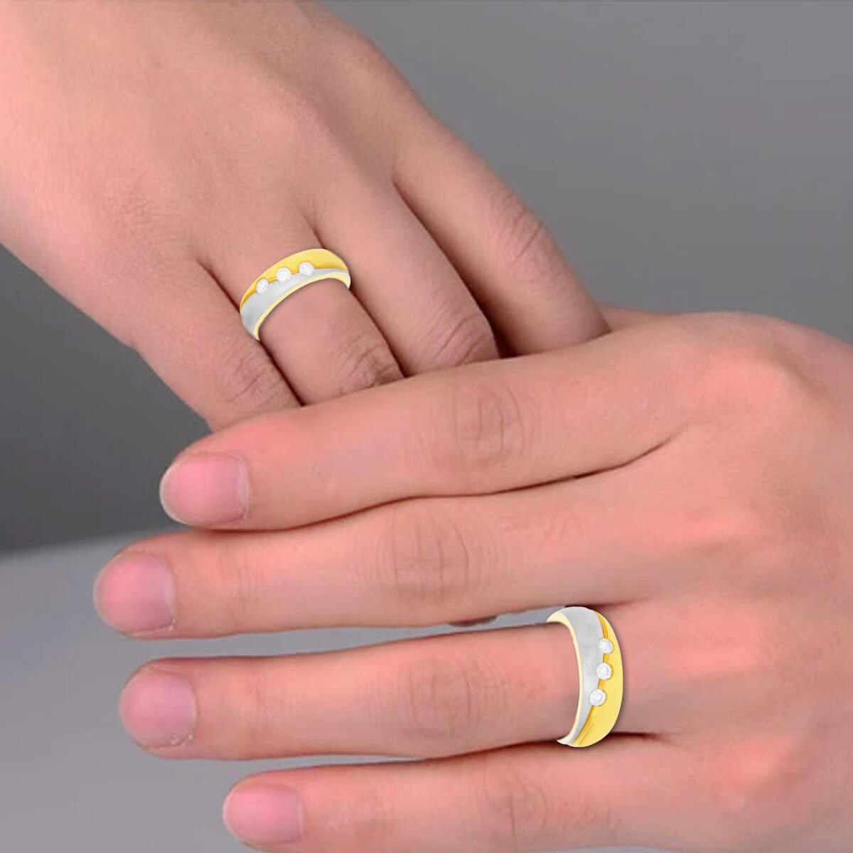Precious Shine Diamond Couple Band