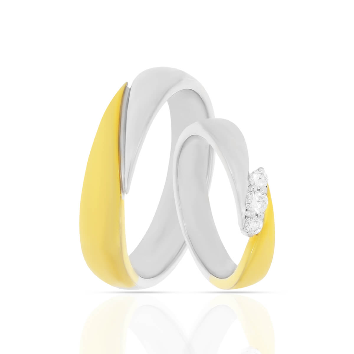 Stunning Elegance Diamond Couple Band