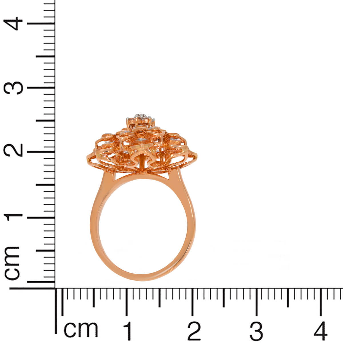 Rosy Floral Shine Ring for Women