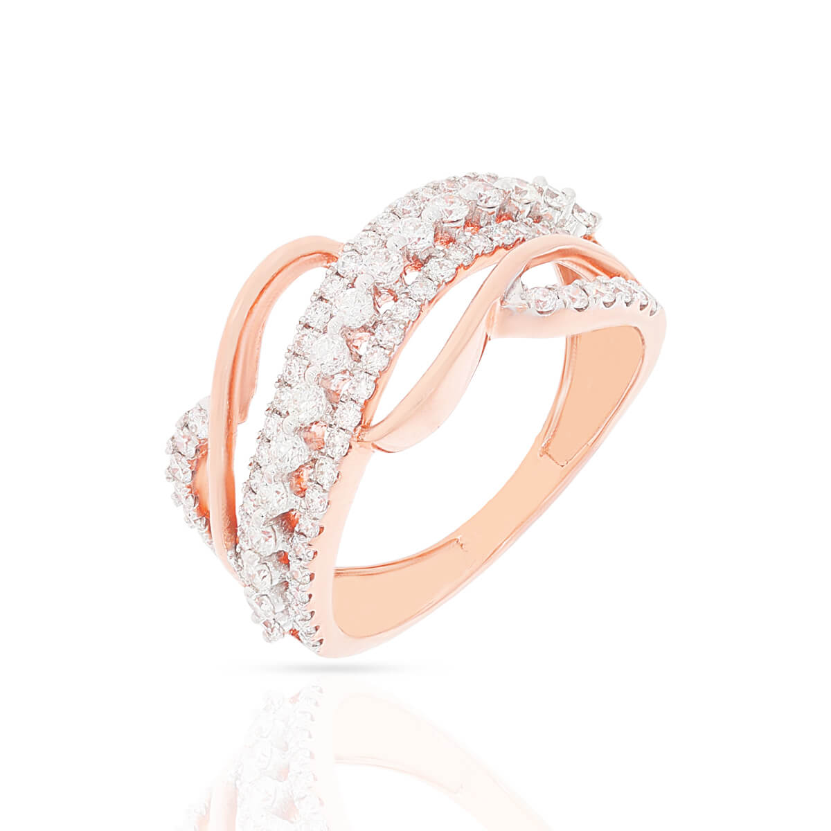 Riveting Shimmer Rose Gold Ring