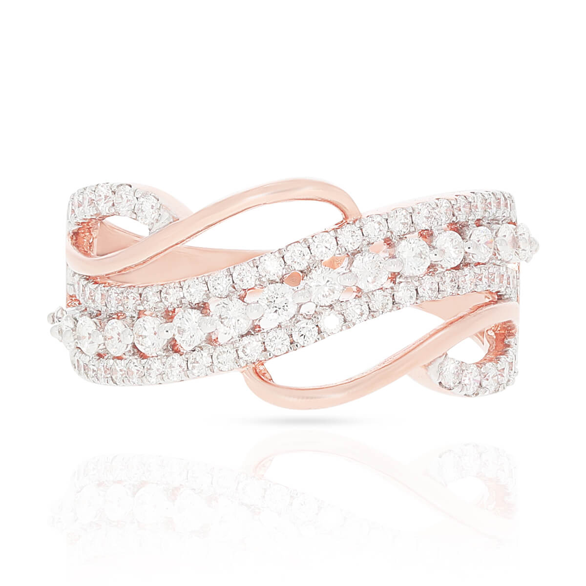 Riveting Shimmer Rose Gold Ring