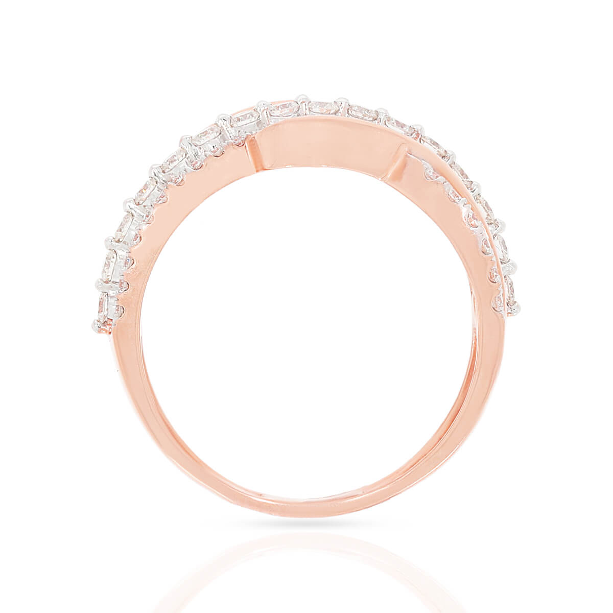 Riveting Shimmer Rose Gold Ring