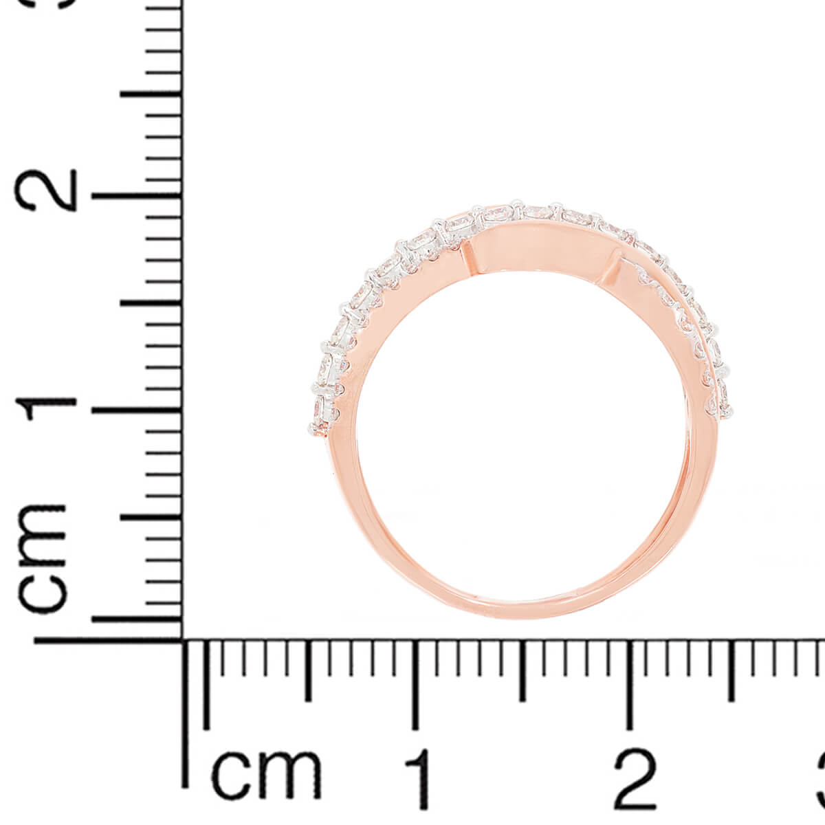 Riveting Shimmer Rose Gold Ring
