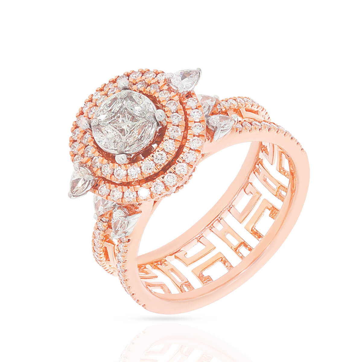 Vintage Aura Diamond Engagement Ring for Women