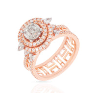 Vintage Aura Diamond Engagement Ring for Women