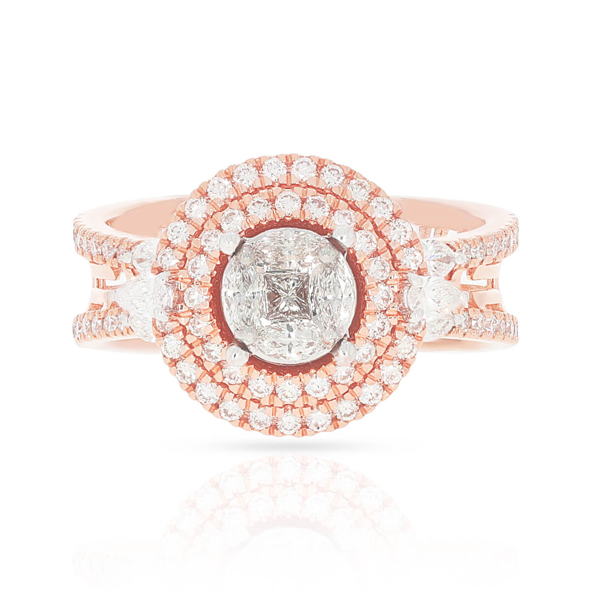 Vintage Aura Diamond Engagement Ring for Women