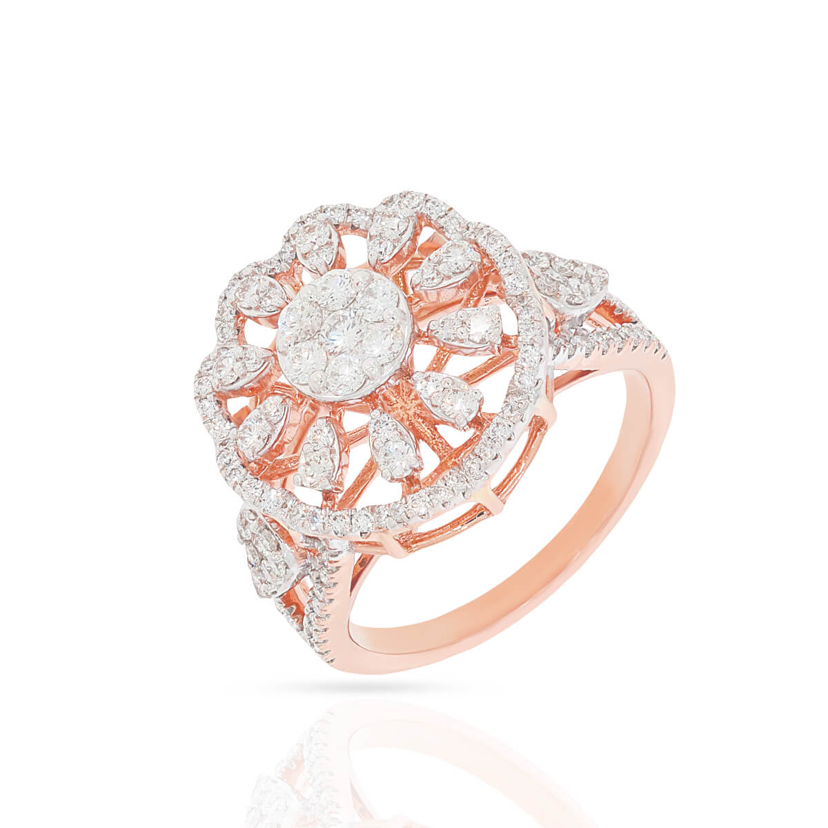 Cheerful Shiny Floweret Ring for Women