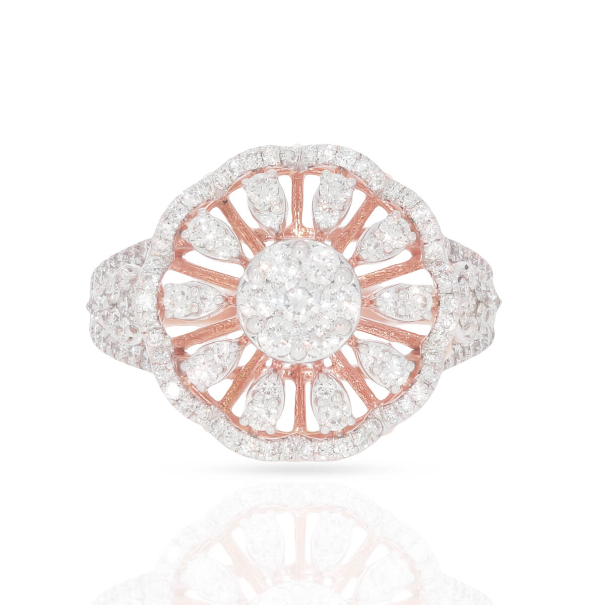 Cheerful Shiny Floweret Ring for Women