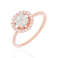 Radiant Orb Diamond Engagement Ring for Women