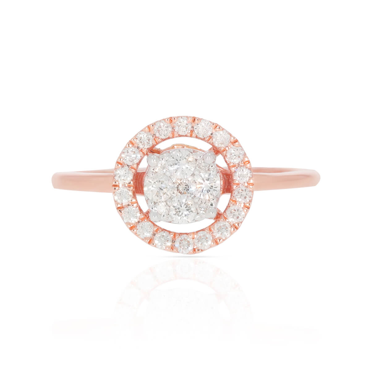 Radiant Orb Diamond Engagement Ring for Women