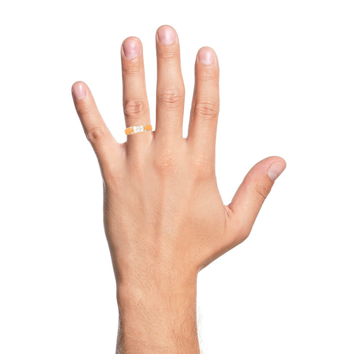 Stunning Simplicity Men Diamond Ring for Men 18K