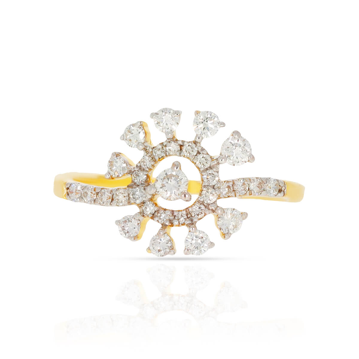 Shiny Flora Charm Ring for Women