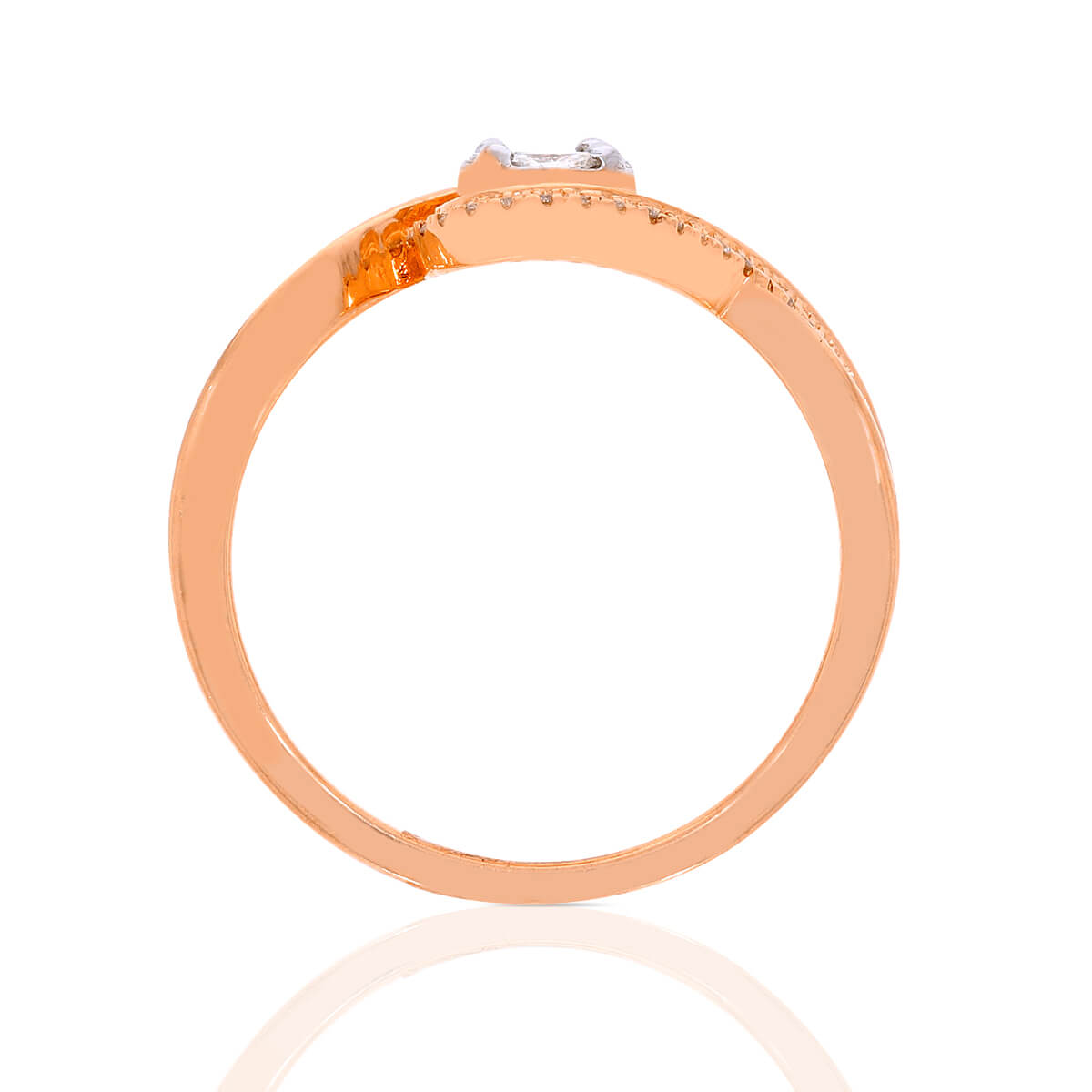 Contemporary Swirl Diamond Engagement Ring for Women