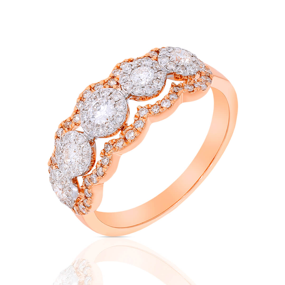 Dazzling Orbs Diamond Engagement Ring for Women