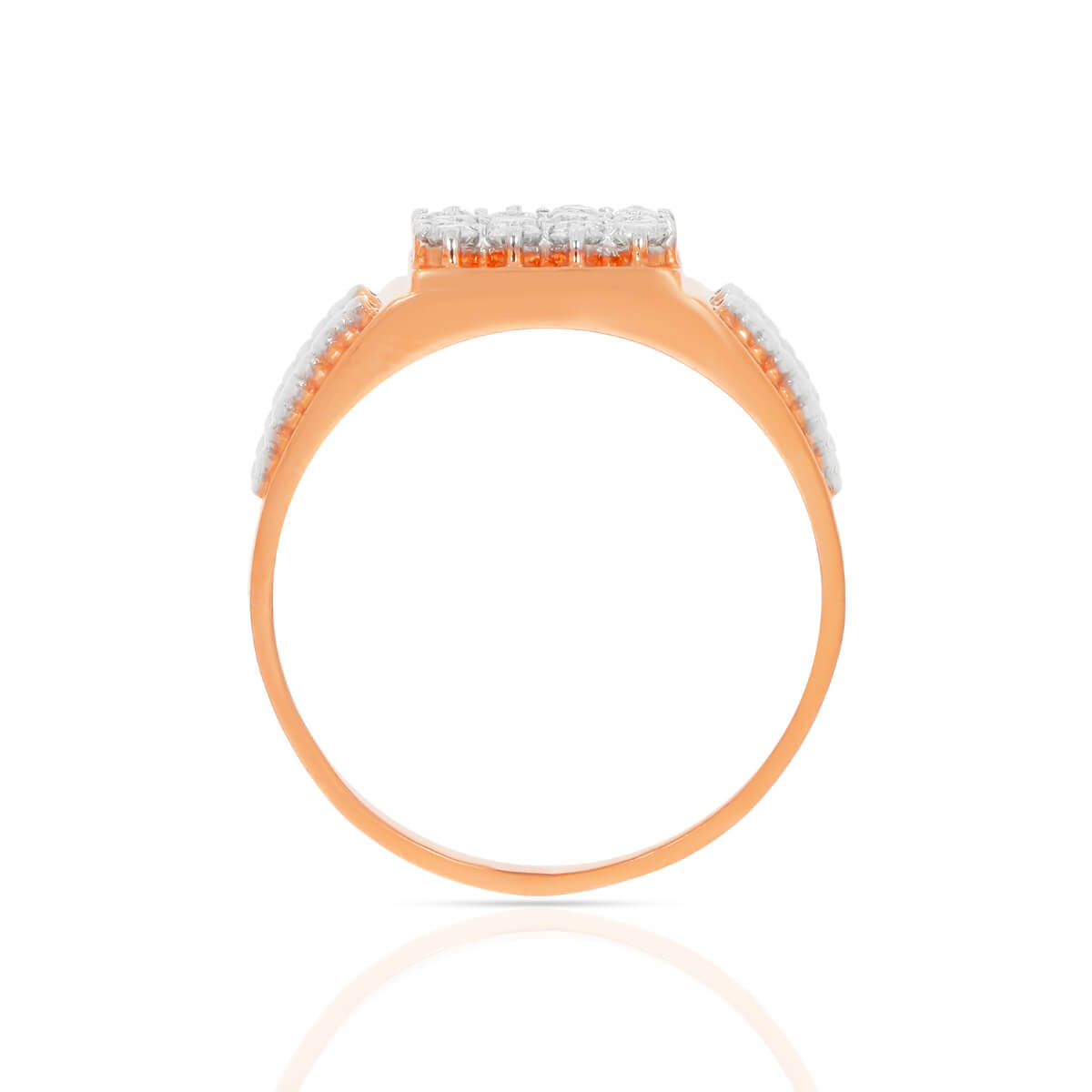 Timeless Two-Tone Diamond Mens Ring
