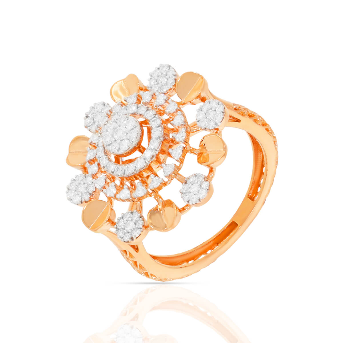 Shimmering Colourful Flora Ring for Women