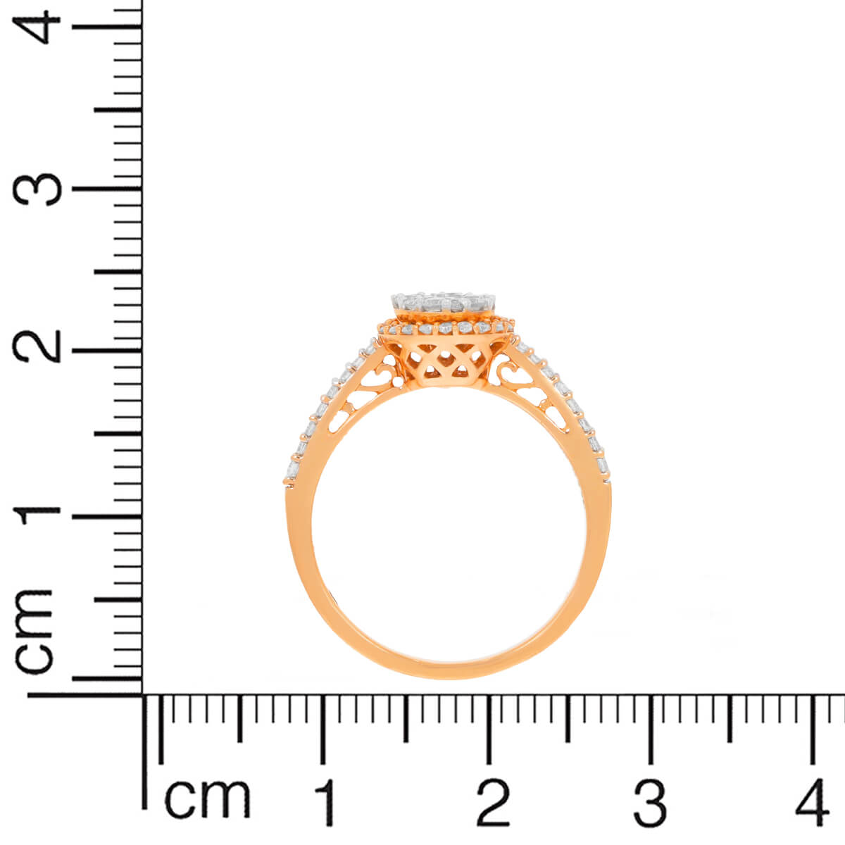 Graceful Floral Charm Diamond Women Engagement Ring