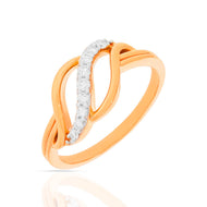 Minimalist Swirl Diamond Ring for Women