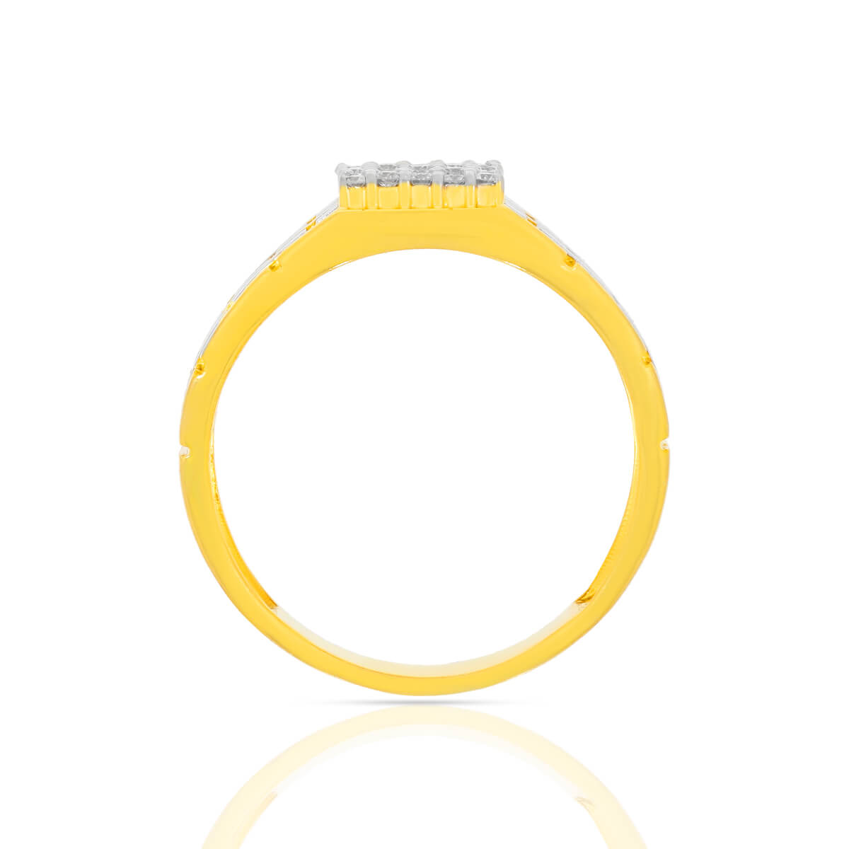 Luxurious Yellow Gold Diamond Ring For Mens