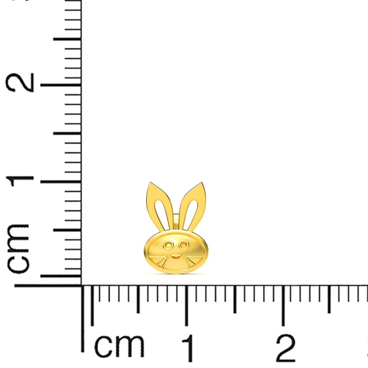 Cute Bunny Gold Studs 22K