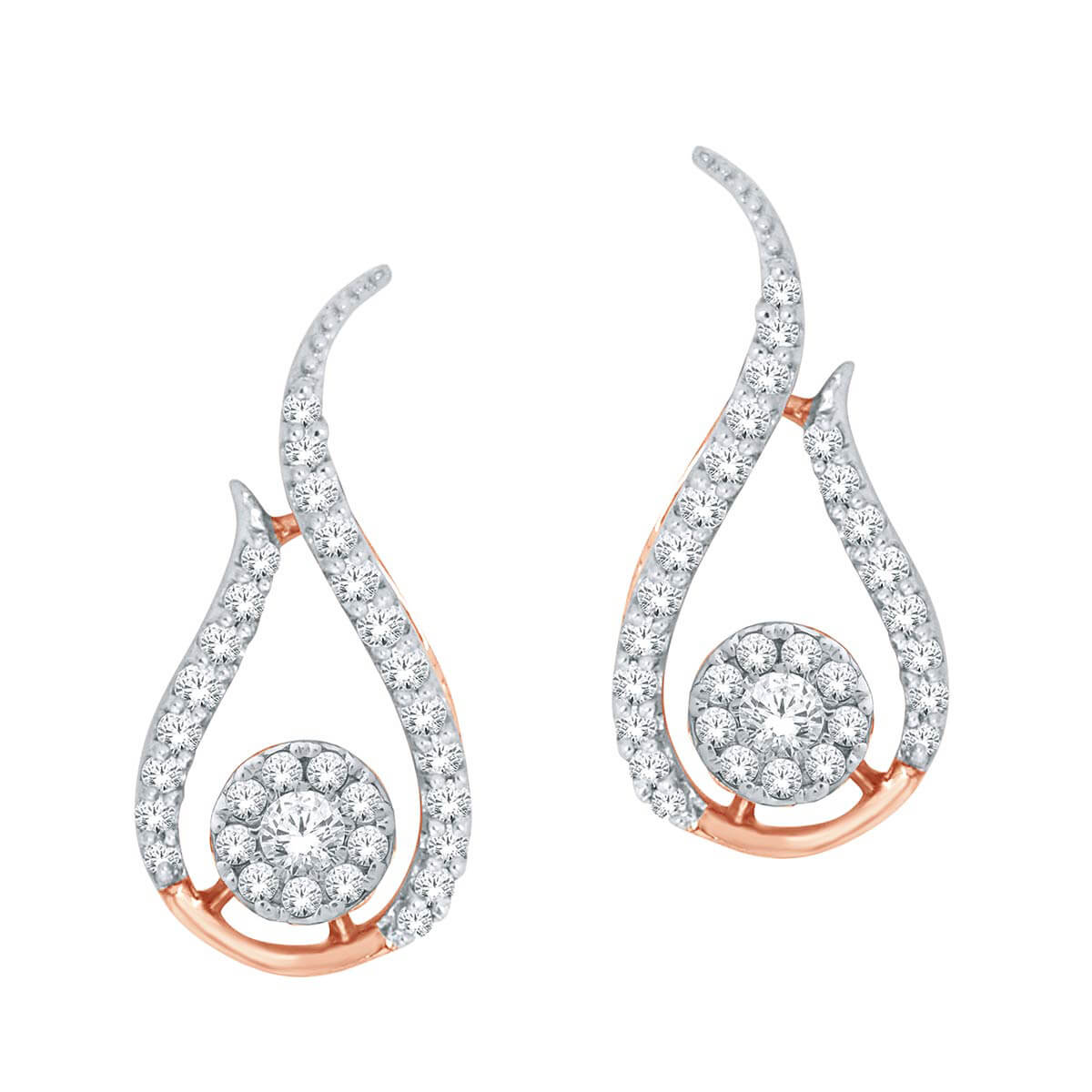 Dazzling 18K Studs with Enchanted Glow