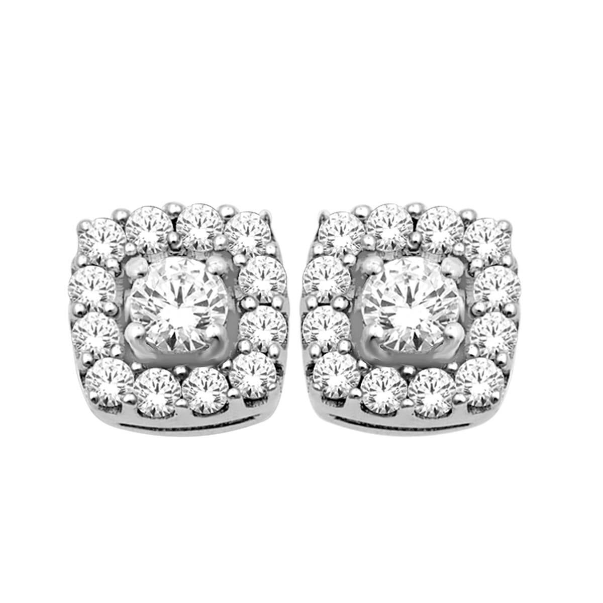 Dazzling Radiance Box Studs 18K