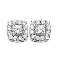 Dazzling Radiance Box Studs 18K