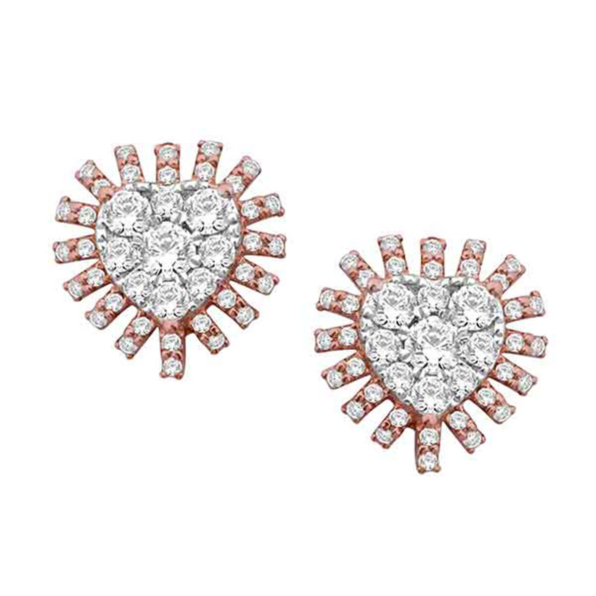 Chroma Radiance Heart Studs 18K