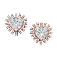 Chroma Radiance Heart Studs 18K
