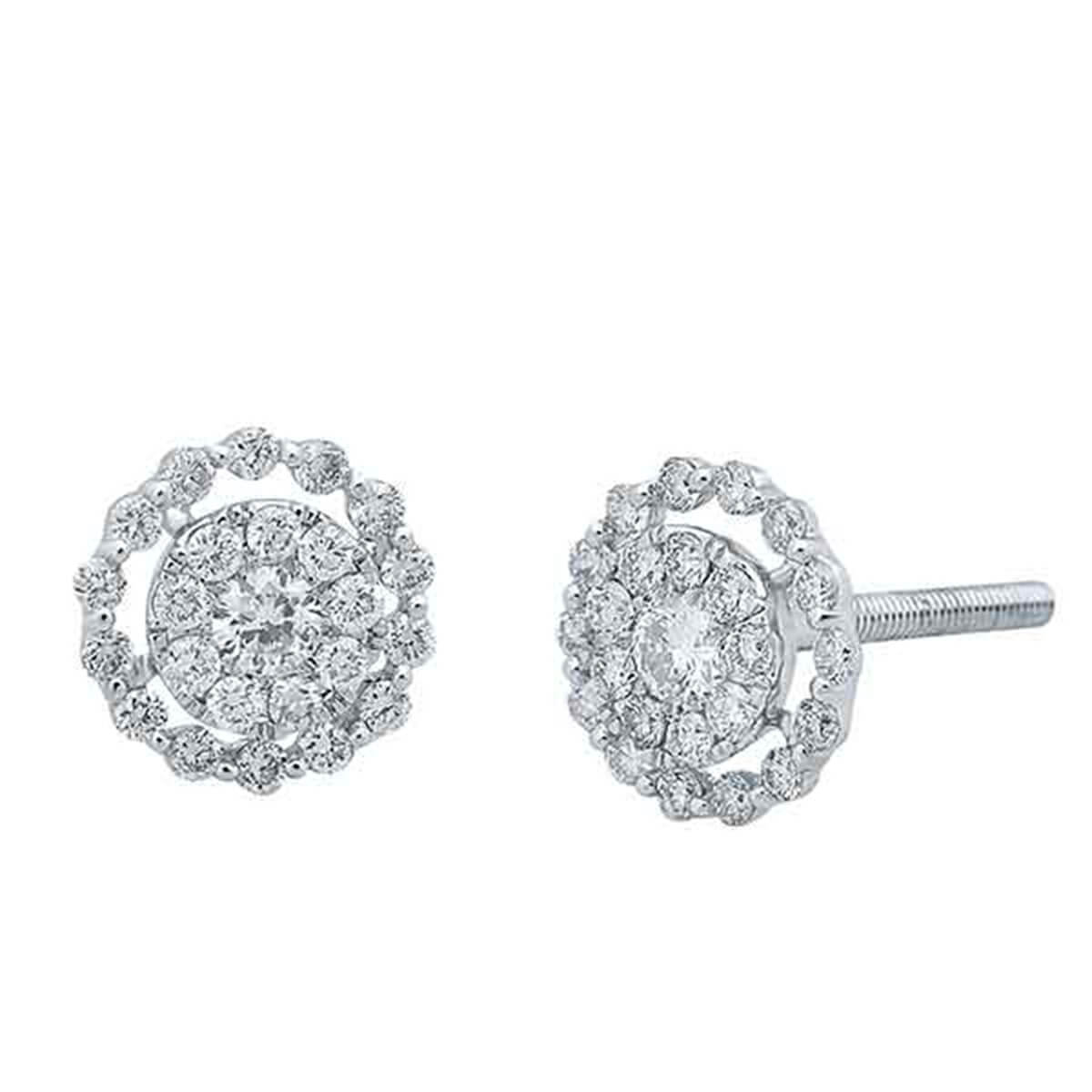 Radiant 18K Floral Gold Stud Earrings