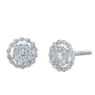 Radiant 18K Floral Gold Stud Earrings