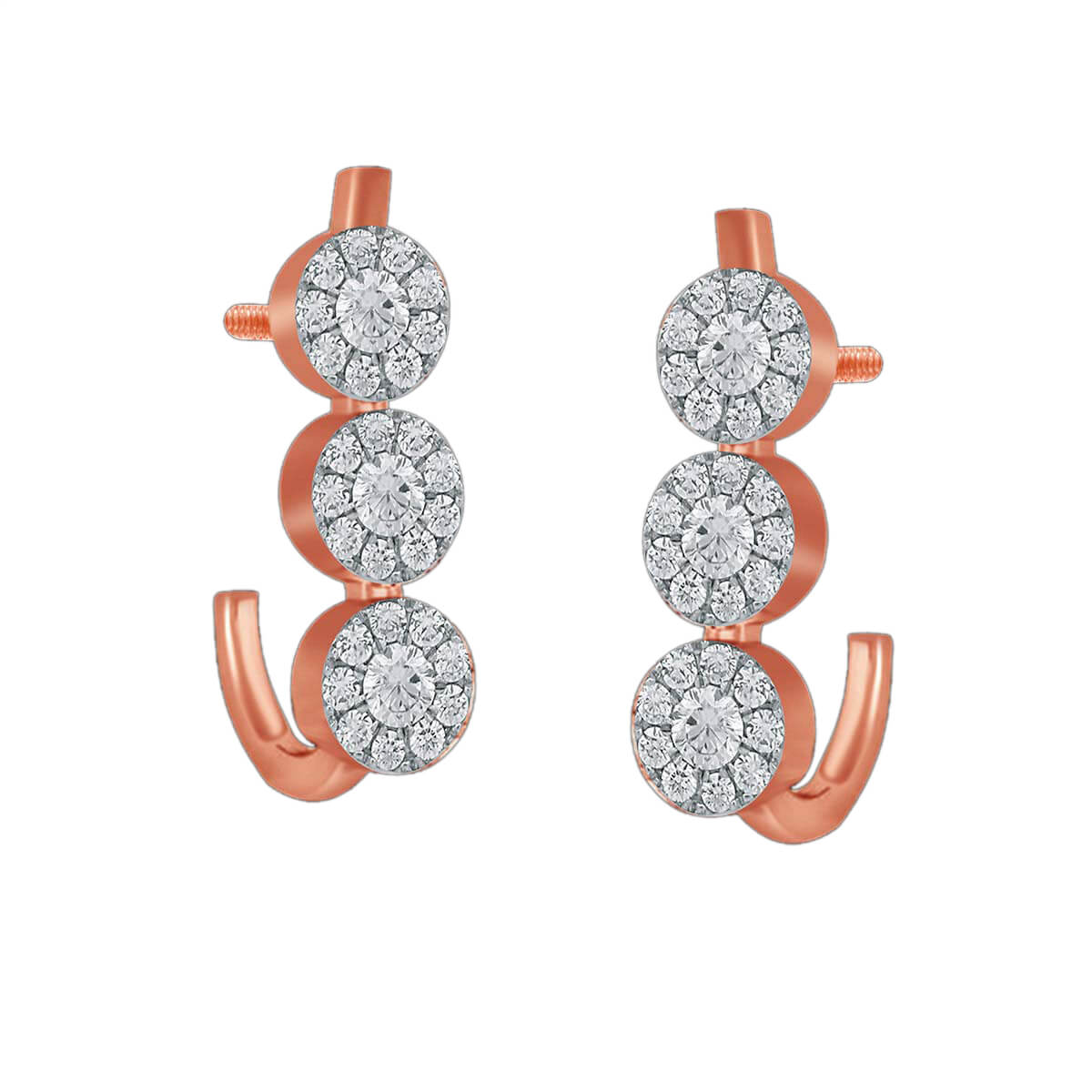 Dazzling Floral Radiance Gold Hoops