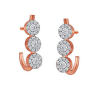 Dazzling Floral Radiance Gold Hoops