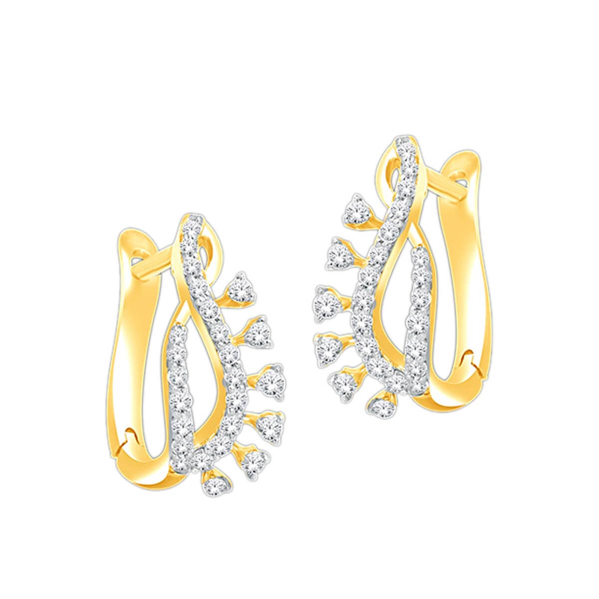 Radiant Flora Petal Gold Hoops
