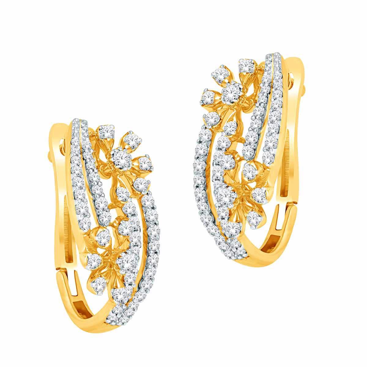 Crafting Elegance 18K Diamond Hoops