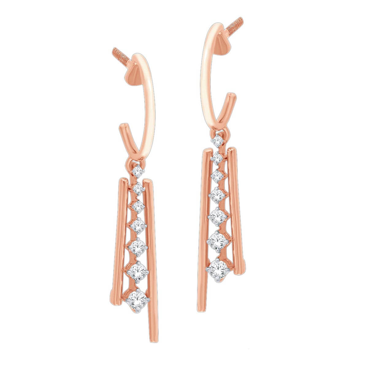 Sleek 18K Diamond Danglers for a Chic Look