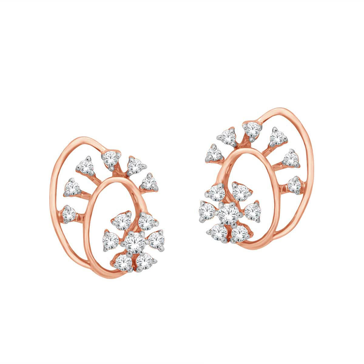 Cute Shinny Flora Studs 18K