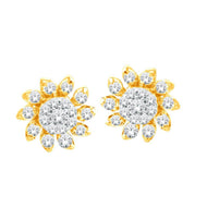 18K Diamond Floral Motif with Intricate Craftsmanship
