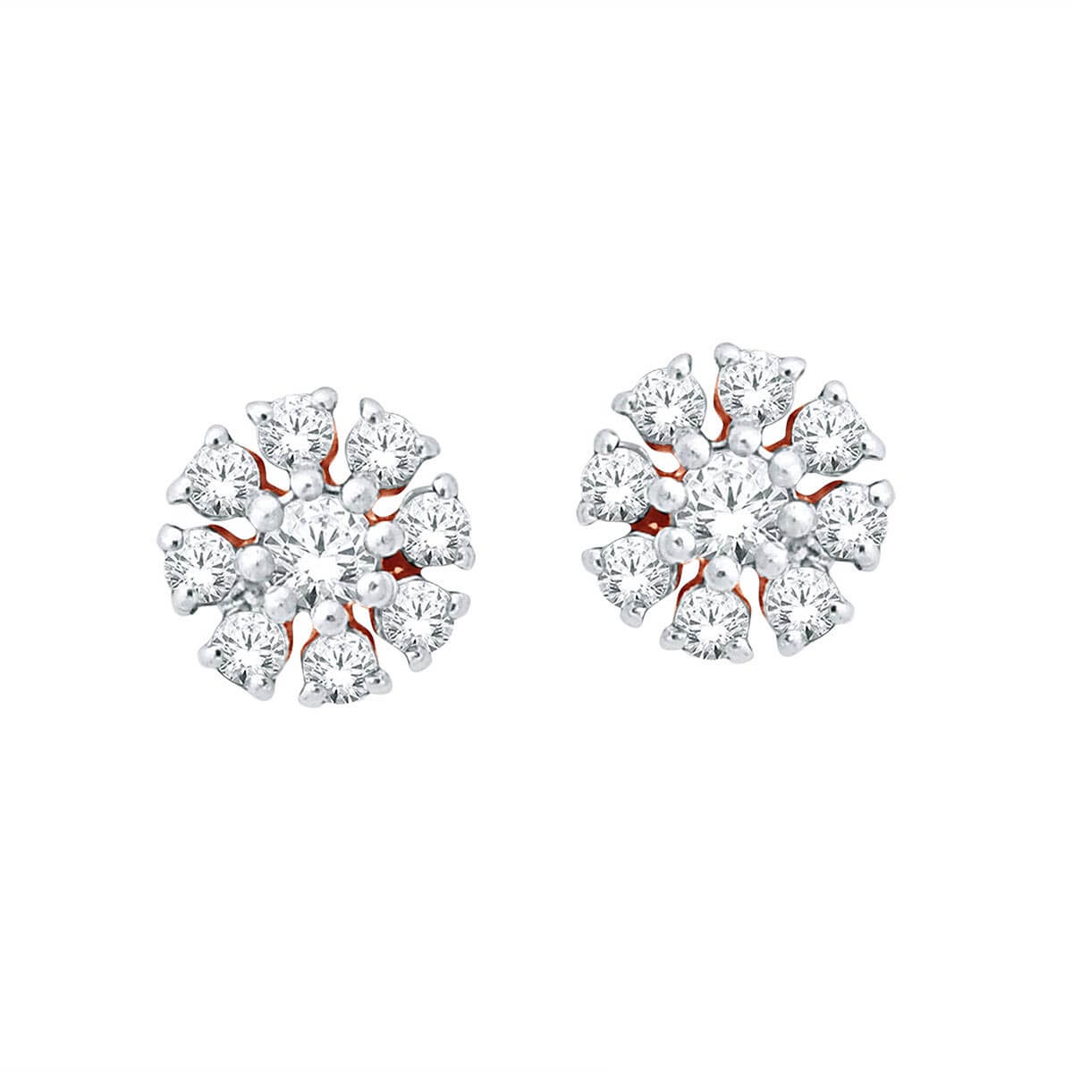 18K Gorgeous Petite Flower Studs