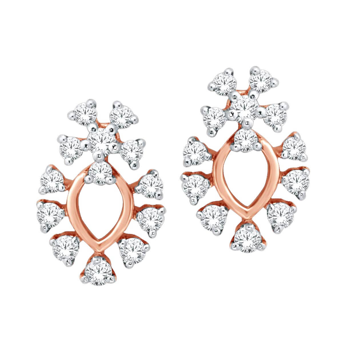 Delicate Flower Petal 18K Studs