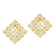Delicate Square Studs for Soft Glow 18K