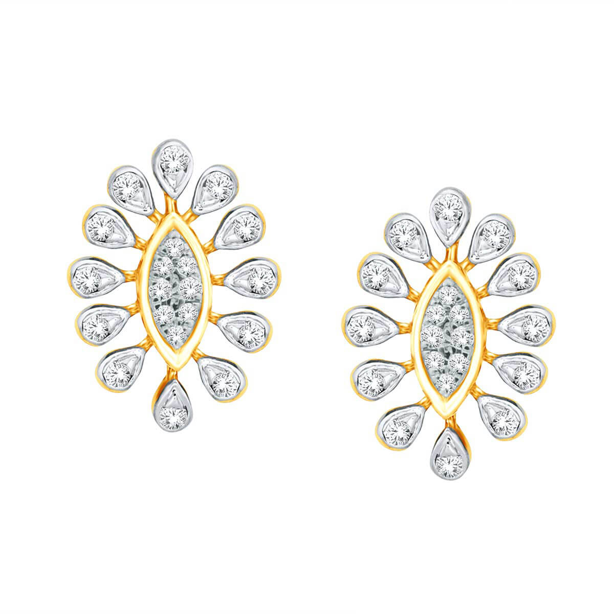 Petal Elegance Diamond Studs 18K